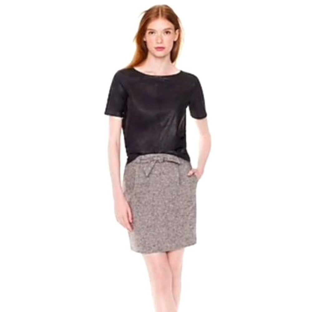 J.Crew Wool Gray Confetti Tweed Mini w/ Pockets